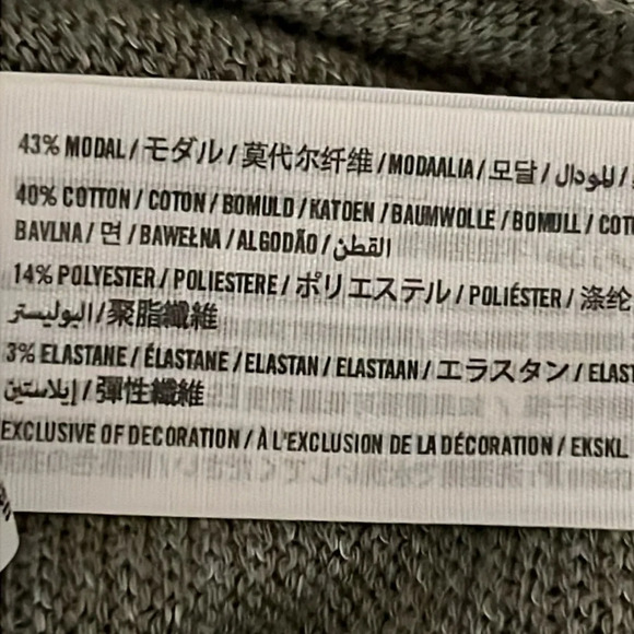 Abercrombie & Fitch Open Grey Knit Long Sleeve Sweater Size Small - Picture 8 of 8